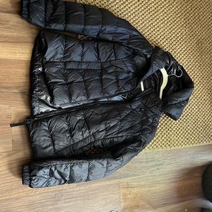 Lightweight down and feather coat